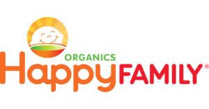 Happy Family Organics Logo: smiling cartoon child inside of a sun with a bowl