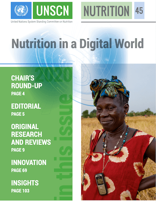 Screenshot of cover UNSCN nutrition report