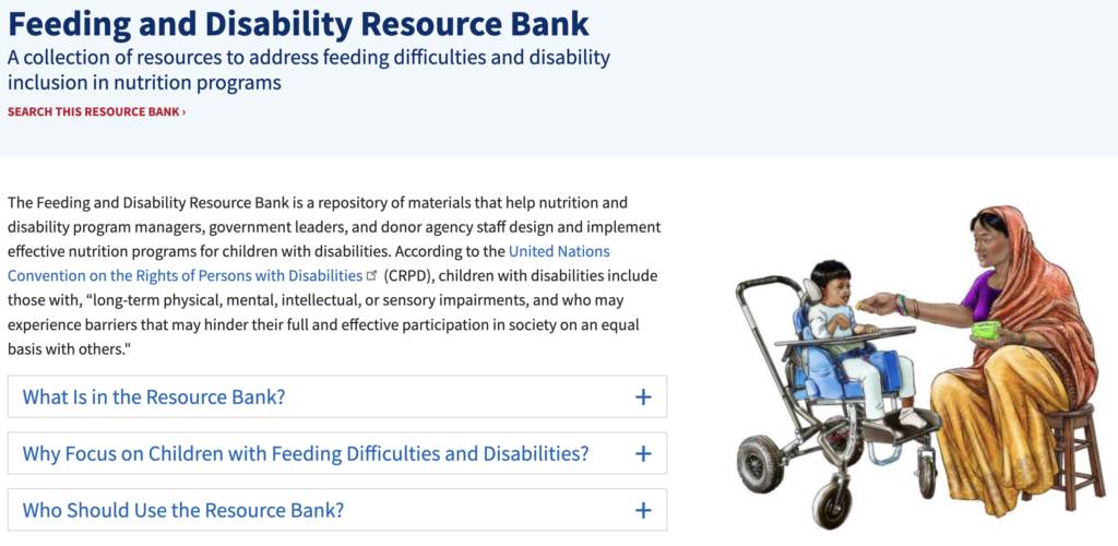 Screenshot of Resource Bank on website