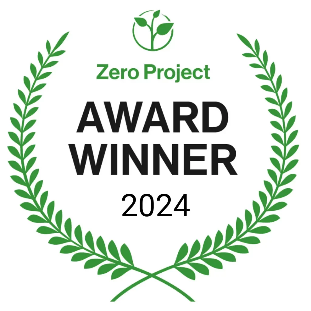 Badge stating Zero Project Award Winner 2024